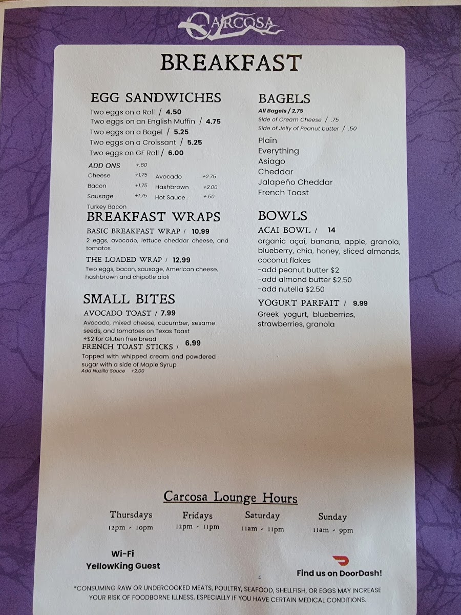 Menu Yellow King Brews-4