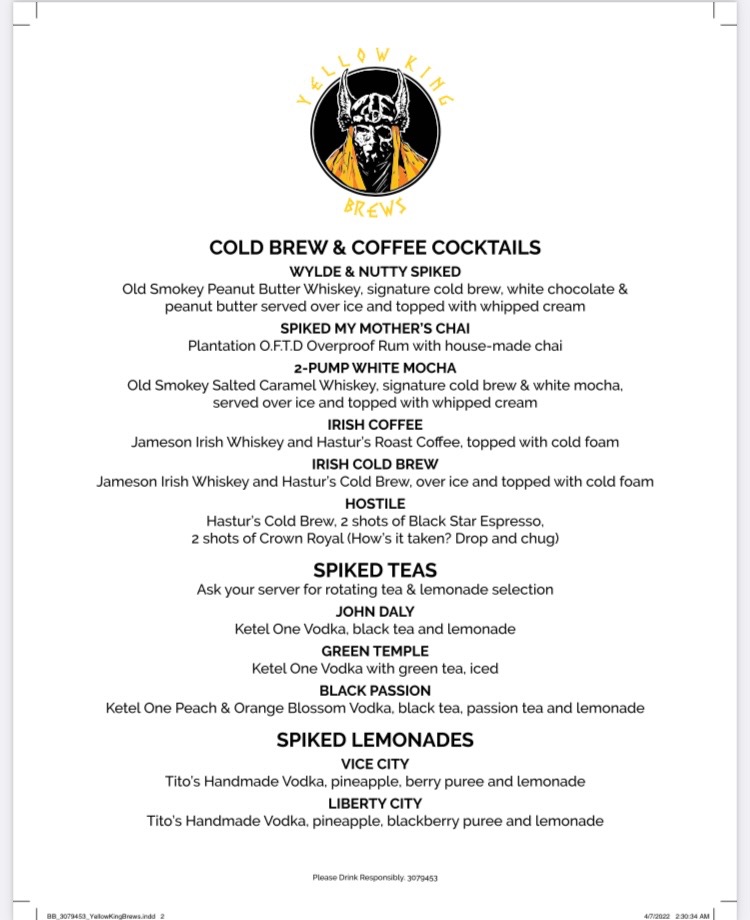 Menu Yellow King Brews-6